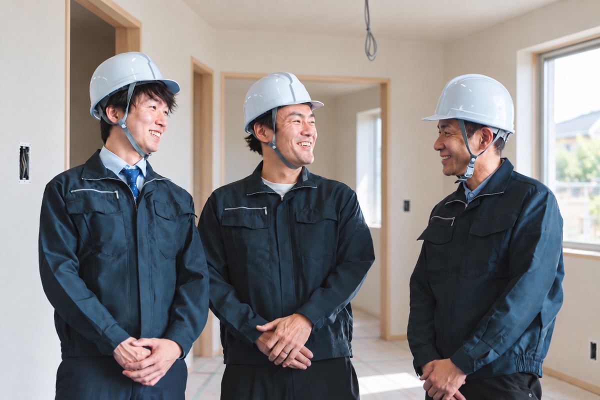 明るい現場で働くあま電工のスタッフ
